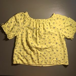 Zara kids - yellow with blue/white flowers shirt. Girls size 11. So cute!